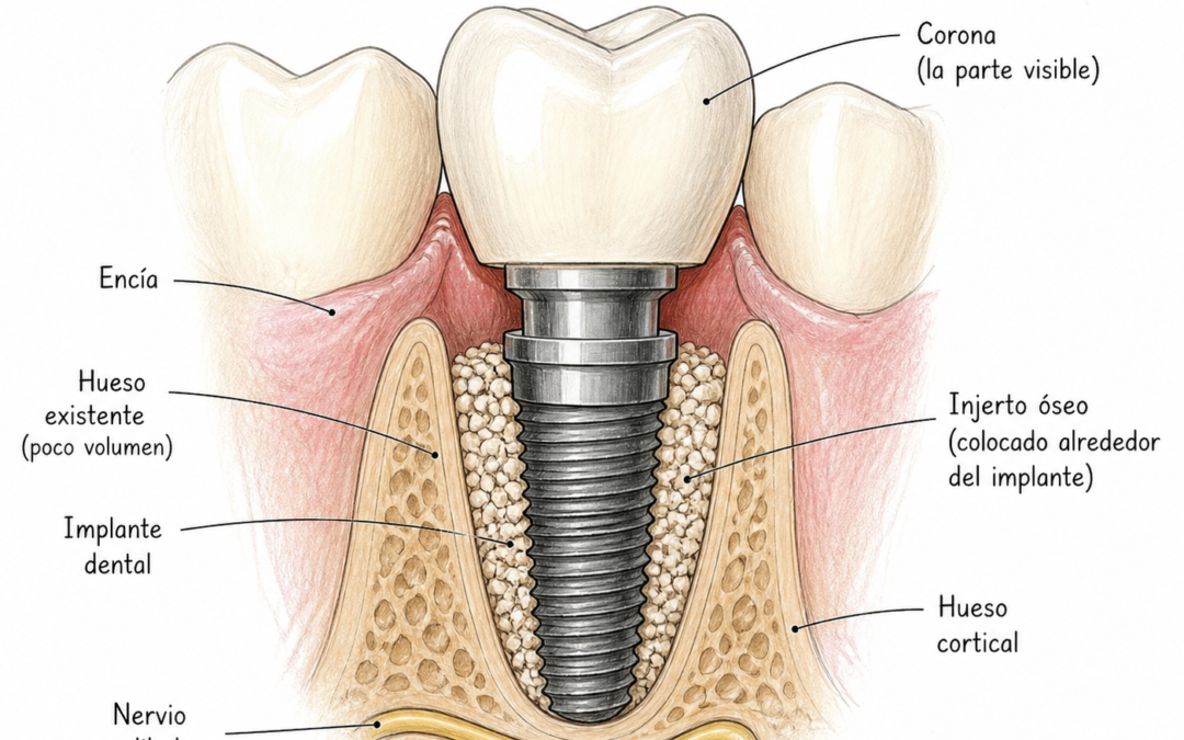 Implantes dentales con poco hueso:
